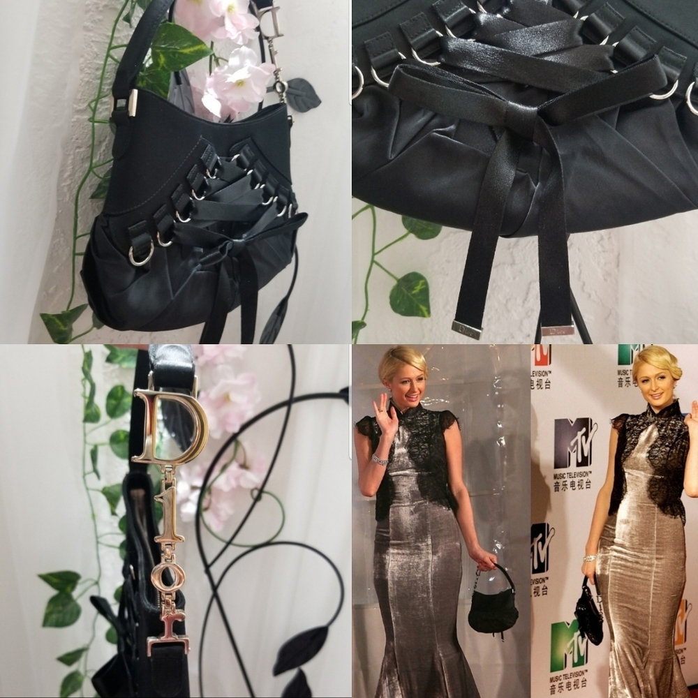 Authentic Rare Dior Satin Corset Ballerina Bag